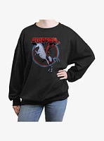 Marvel Deadpool Unicorns Forever Womens Oversized Sweatshirt