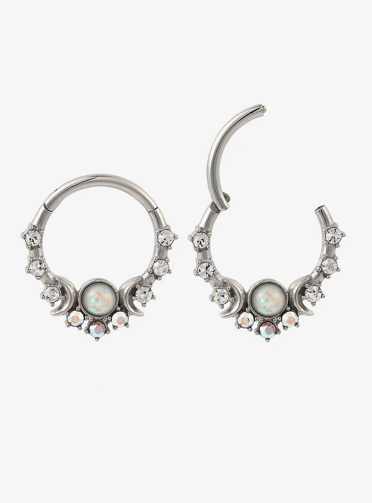 Crescent Moons & Jewels Hinged Clicker