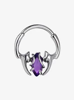 Steel Purple Gem Thorn Hinged Clicker