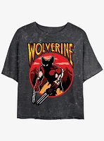 Wolverine Pixel Girls Mineral Wash Crop T-Shirt