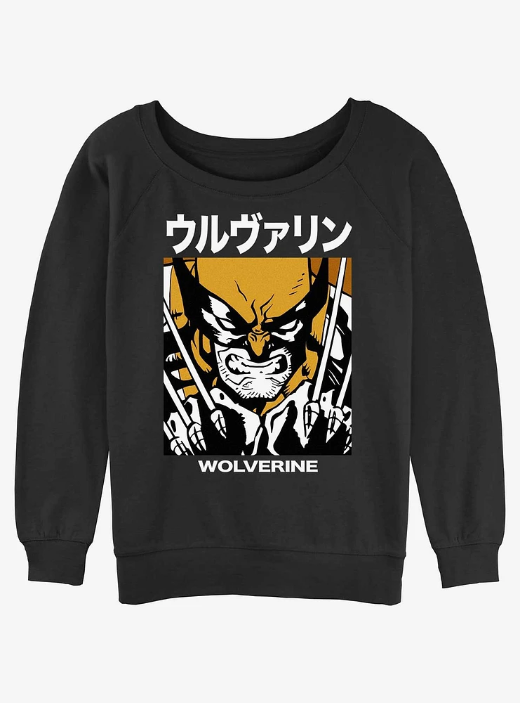 Wolverine Kanji Rage Girls Slouchy Sweatshirt