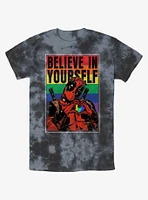 Marvel Deadpool Believe Yourself Poster Tie-Dye T-Shirt