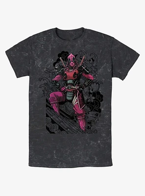 Marvel Deadpool Dragon Ninja Mineral Wash T-Shirt