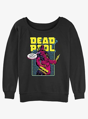 Marvel Deadpool Name Change Girls Slouchy Sweatshirt