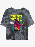 Marvel Deadpool Name Change Girls Tie-Dye Crop T-Shirt