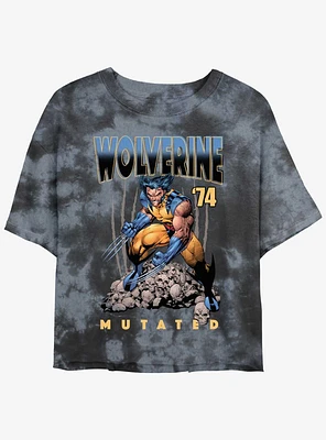 Wolverine Mutated Girls Tie-Dye Crop T-Shirt