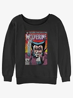 Wolverine Comic Cover Girls Slouchy Sweatshirt