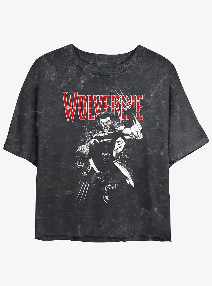 Wolverine Jump Tour Girls Mineral Wash Crop T-Shirt