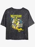 Wolverine Adamantium Time Girls Mineral Wash Crop T-Shirt