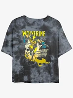 Wolverine Adamantium Time Girls Tie-Dye Crop T-Shirt