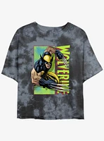 Wolverine Attack Panel Girls Tie-Dye Crop T-Shirt