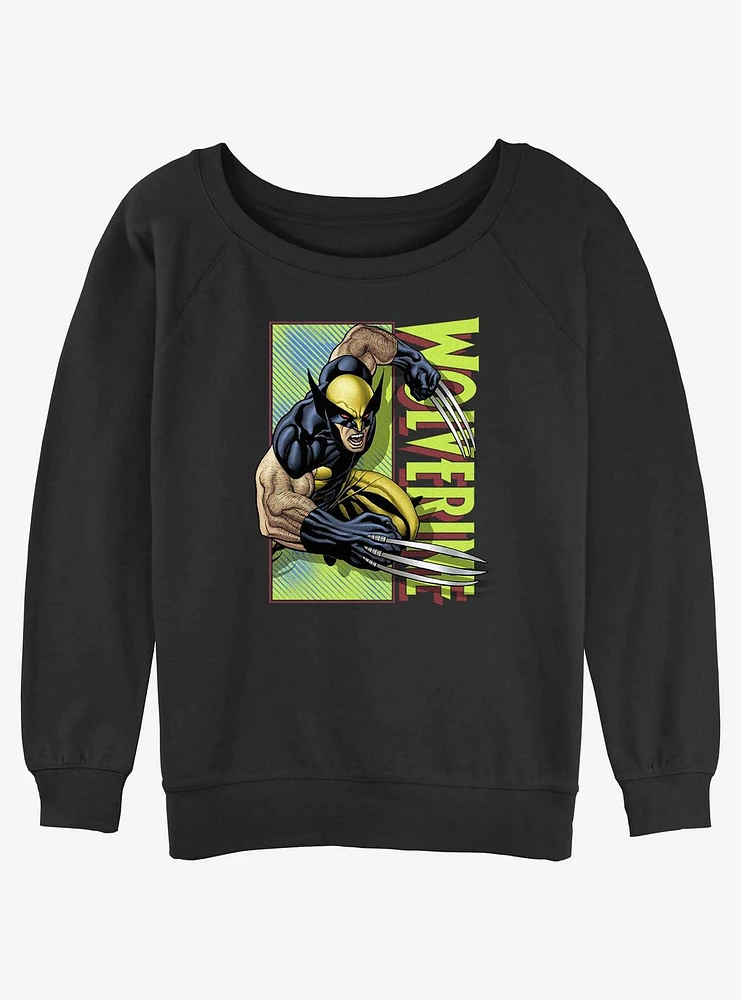 Wolverine Attack Panel Girls Slouchy Sweatshirt