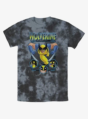 Wolverine Animated Attack Tie-Dye T-Shirt