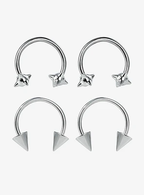 Steel Spike Circular Barbell 4 Pack