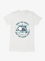 Skelanimals Dolphie Keep The Ocean Clean Womens T-Shirt