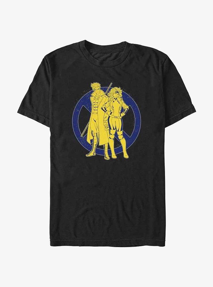 Marvel X-Men '97 Gambit And Rogue Team T-Shirt