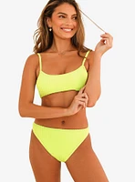 Dippin' Daisy's Renegade High Cut Cheeky Swim Bottom Neon Yellow