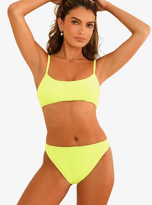 Dippin' Daisy's Brink Scoop Neck Swim Top Neon Yellow