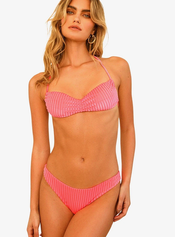 Dippin' Daisy's Christina Tie Bandeau Swim Top Neon