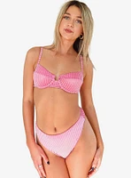 Dippin' Daisy's Seashore Cheeky High Waisted Swim Bottom Pink Aura