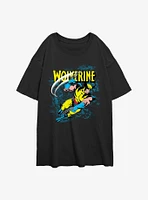 Wolverine Wolf Slash Girls Oversized T-Shirt