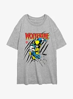 Wolverine Logan Slash Girls Oversized T-Shirt