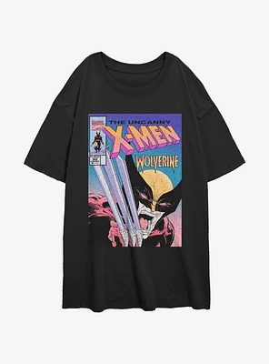 Wolverine The Uncanny X-Men Comic Cover Girls Oversized T-Shirt