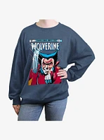Wolverine 1st Issue Comic Cover Girls Oversized Sweatshirt