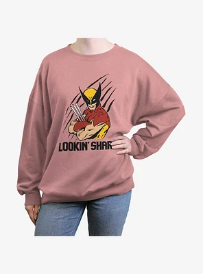 Wolverine Lookin' Sharp Girls Oversized Sweatshirt