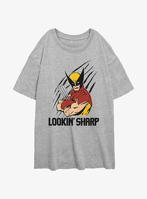 Wolverine Lookin' Sharp Girls Oversized T-Shirt