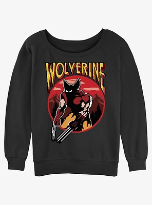 Wolverine Pixel Womens Slouchy Sweatshirt