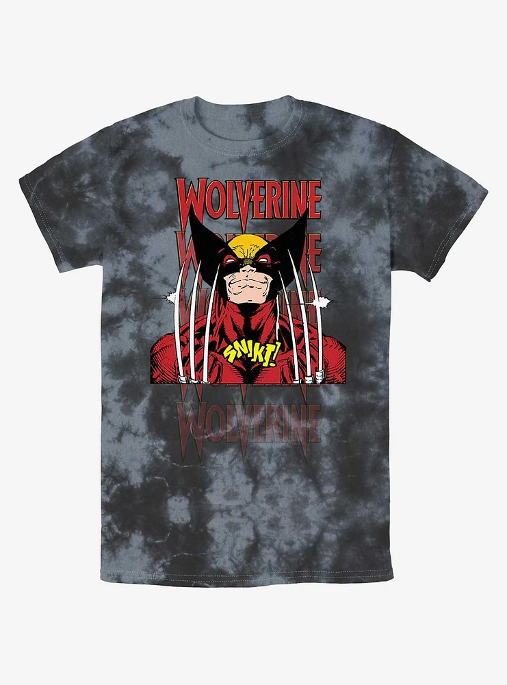 Wolverine Shiny Claws Tie-Dye T-Shirt