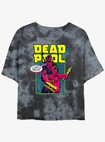 Marvel Deadpool Name Change Womens Tie-Dye Crop T-Shirt