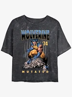 Wolverine Mutated Womens Mineral Wash Crop T-Shirt