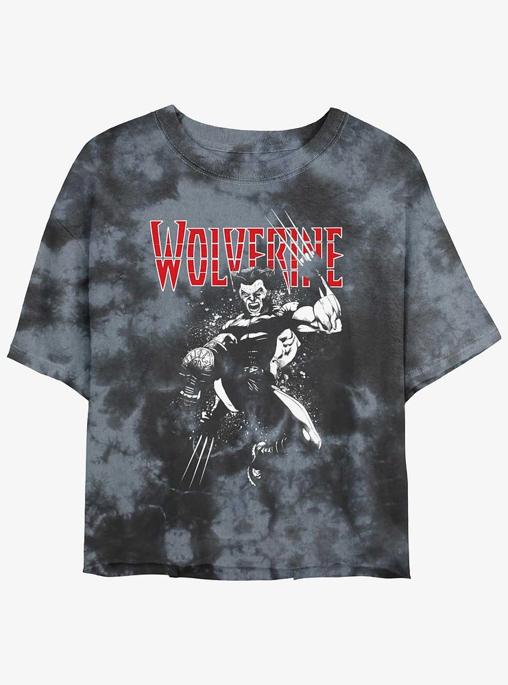 Wolverine Jump Tour Womens Tie-Dye Crop T-Shirt