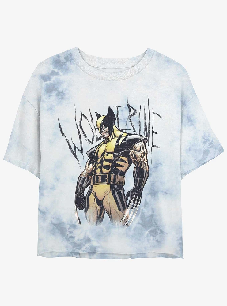 Wolverine Claws Ready Womens Tie-Dye Crop T-Shirt