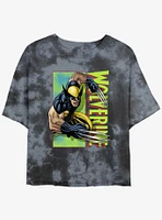 Wolverine Attack Panel Womens Tie-Dye Crop T-Shirt