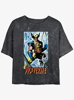 Wolverine Discipline 22 From Then Til Now Trading Card Womens Mineral Wash Crop T-Shirt