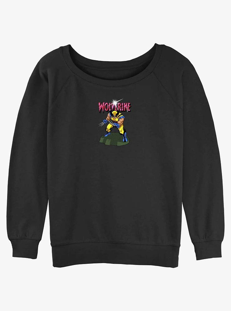 Wolverine Action Pose Womens Slouchy Sweatshirt