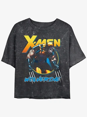 Wolverine Angry Logan Womens Mineral Wash Crop T-Shirt