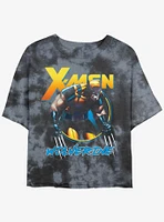 Wolverine Angry Logan Womens Tie-Dye Crop T-Shirt