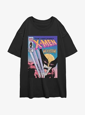 Wolverine The Uncanny X-Men Comic Cover Womens Oversized T-Shirt