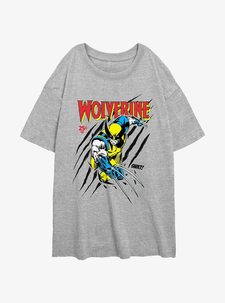 Wolverine Logan Slash Womens Oversized T-Shirt