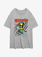 Wolverine Logan Slash Womens Oversized T-Shirt