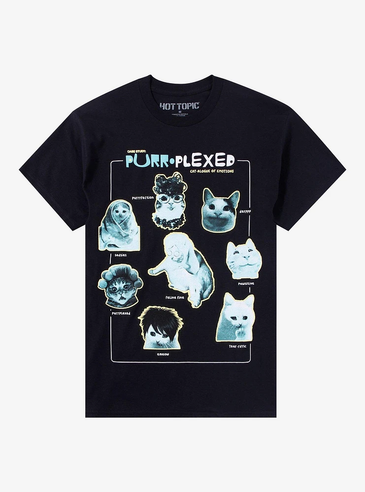 Purr-plexed Cat Info T-Shirt