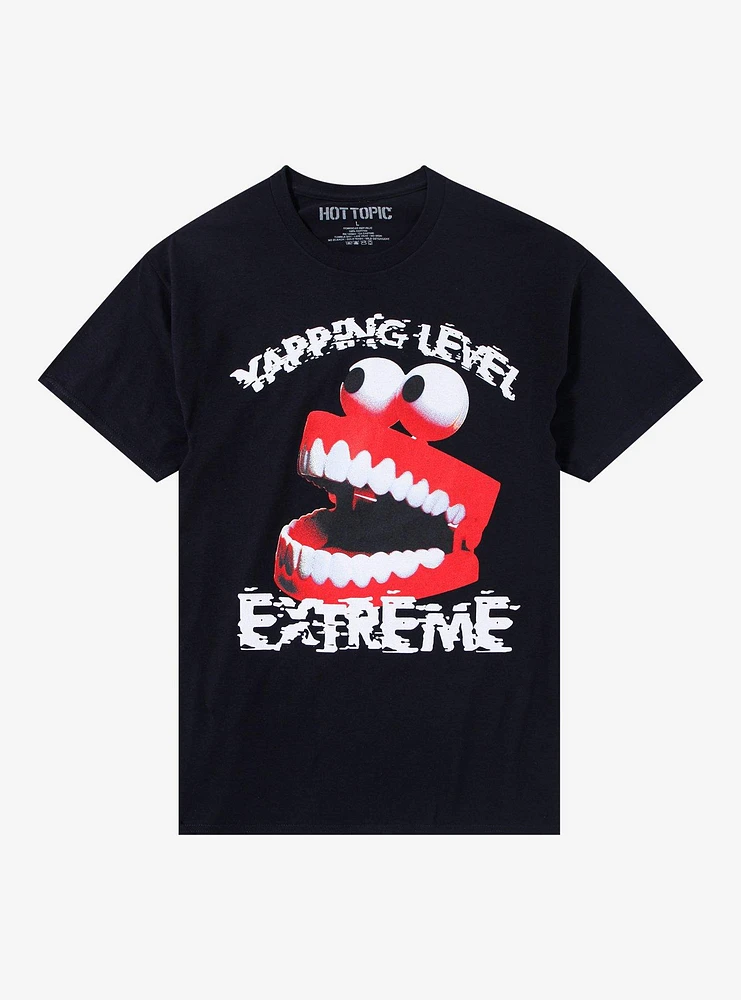 Yapping Level Extreme Chatter Teeth T-Shirt