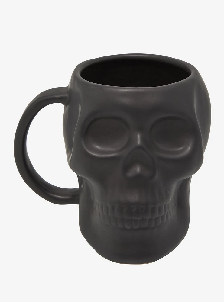 Black Skull Figural Mug