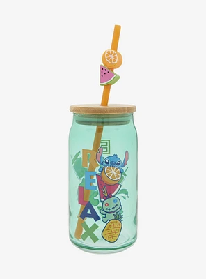 Disney Stitch Relax Glass Cup