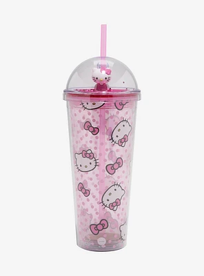 Hello Kitty Polka Dot Dome Acrylic Travel Cup