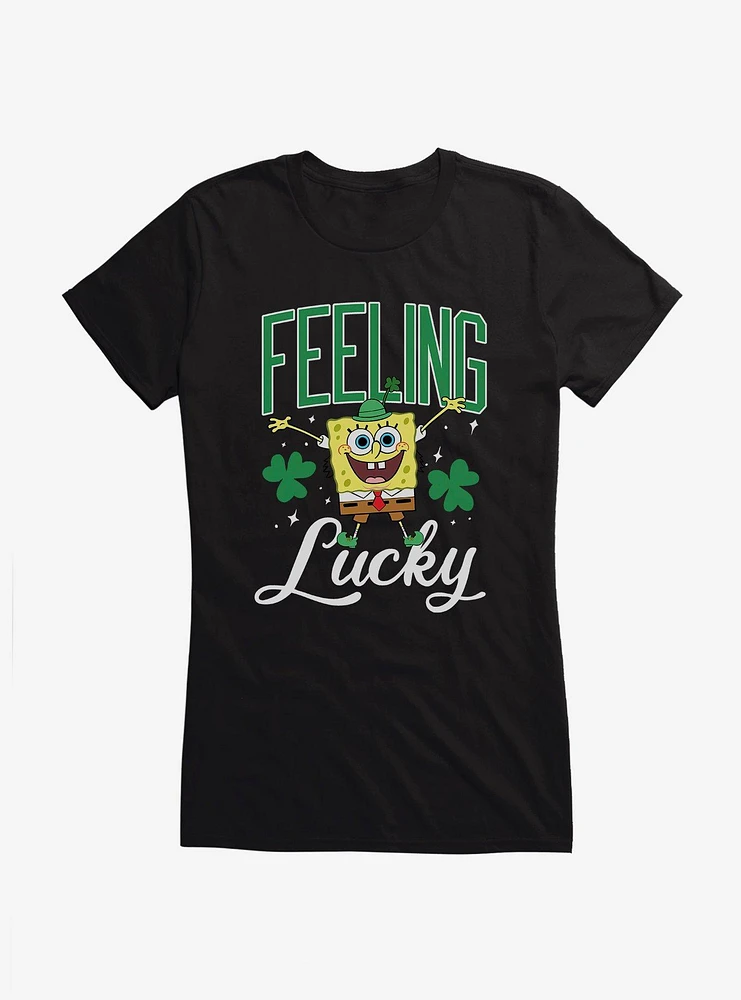SpongeBob SquarePants Feeling Lucky Girls T-Shirt